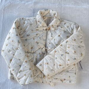 No Boundaries Cream Floral Quilted Jacket